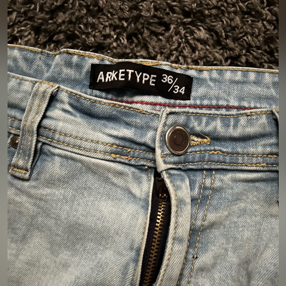 Arketype paint splatter jeans
